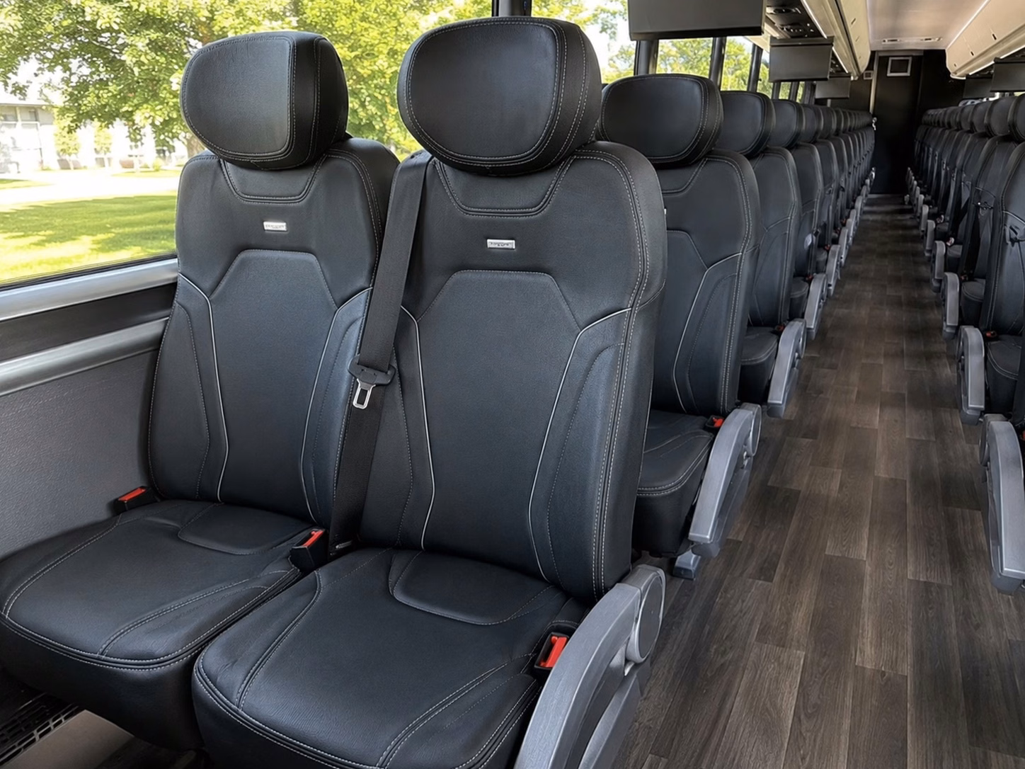 billings charter bus inside